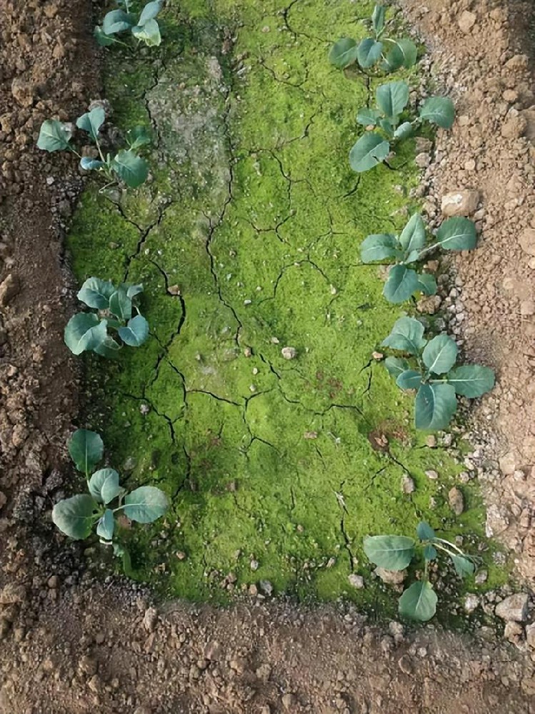 土壤表层长绿苔，是盐害还是土壤酸化？怎么调理？
